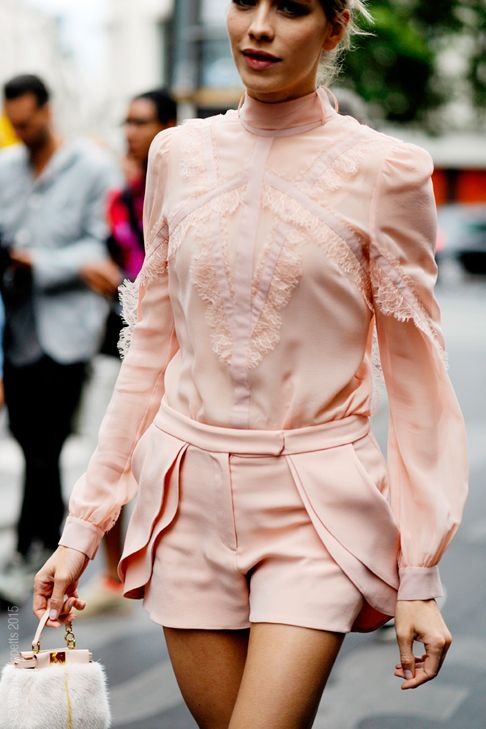 Elena Perminova on Rue Cambon for Elie Saab Haute Couture, Paris, PFW FW15.